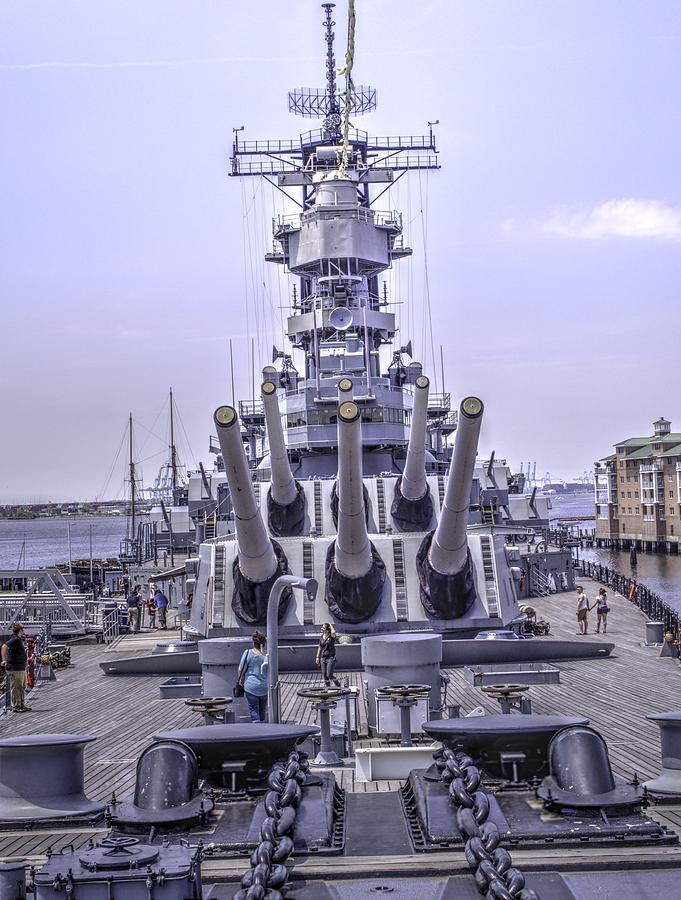 Boat Photograph - U S S Wisconsin B B - 64 v1 by John Straton