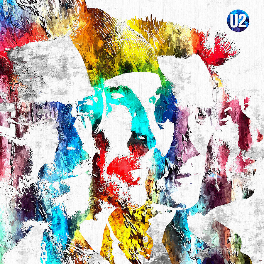 U2 Mixed Media - U2 Grunge by Daniel Janda