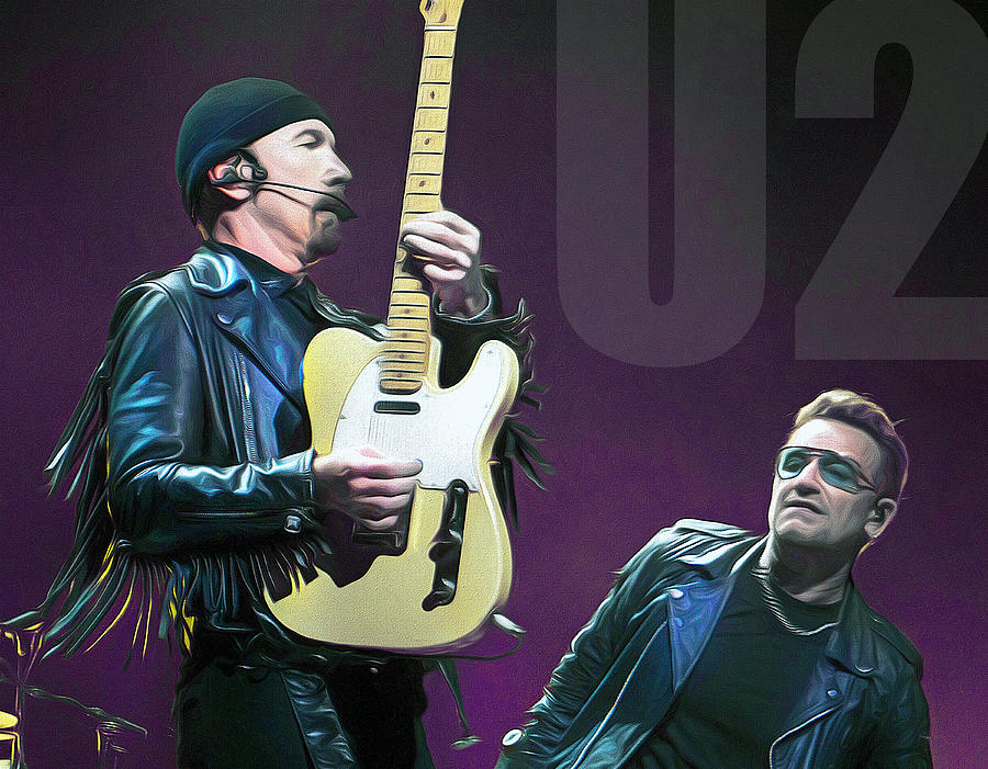 U2 Mixed Media by Mal Bray