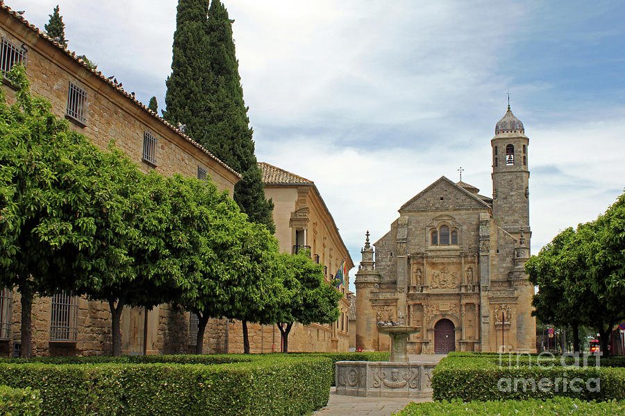Ubeda Fountain and Chapel of El Salvador Photograph by Nieves Nitta