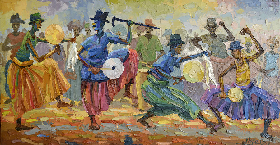 Udje Cultural Dance Two Painting by Nefe Ogodo - Fine Art America