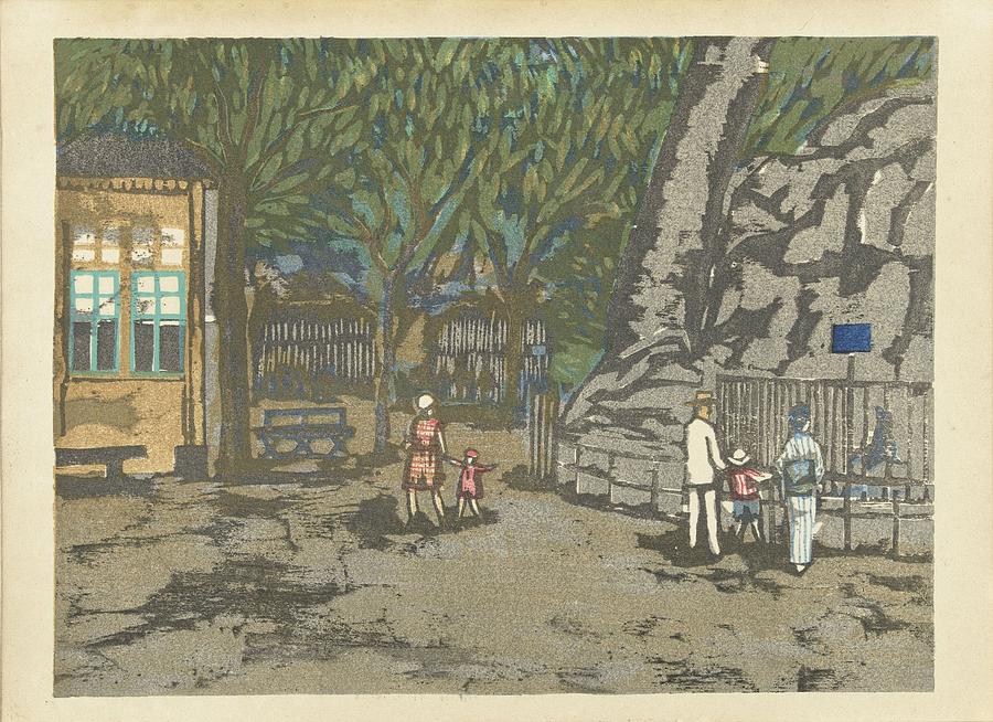 Ueno dierentuin, Onchi Koshiro, 1945 Painting by Celestial Images