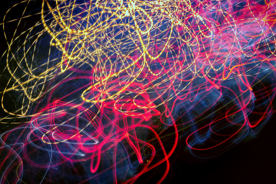 Ufa Neon Abstract Light Painting Sodium #1  Photograph by John Williams