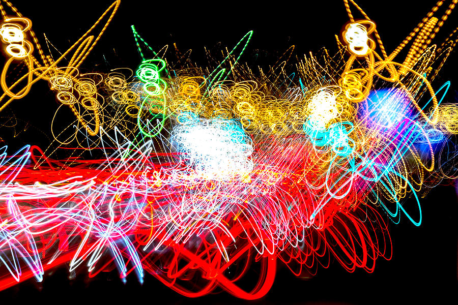 Ufa Neon Abstract Light Painting Sodium #4 Photograph by John Williams