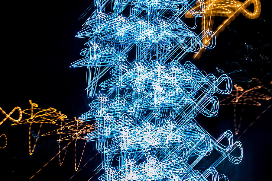 Ufa Neon Abstract Light Painting Sodium #5 Photograph by John Williams