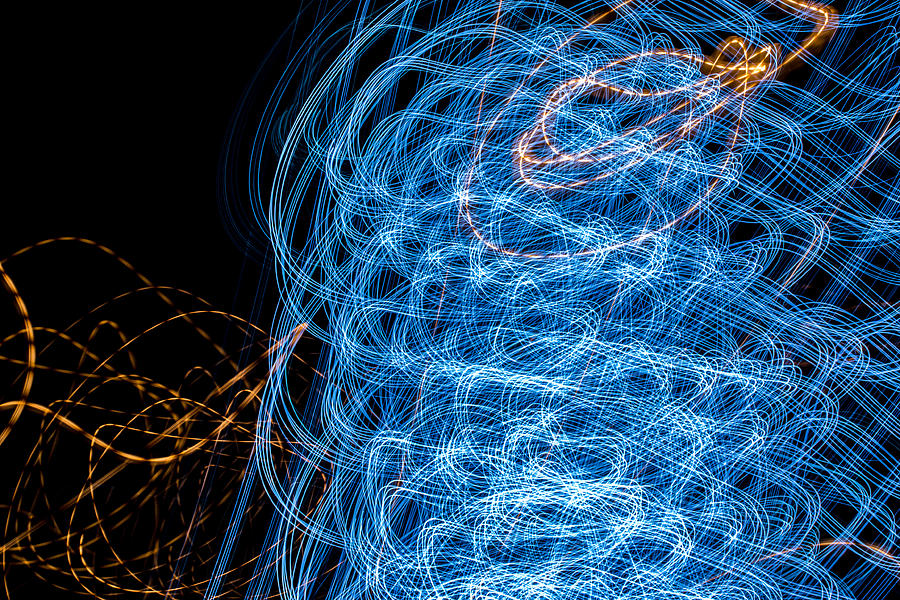 Ufa Neon Abstract Light Painting Sodium #7 Photograph by John Williams