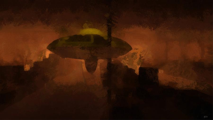 Fantasy Painting - UFO Area 51 by Esoterica Art Agency