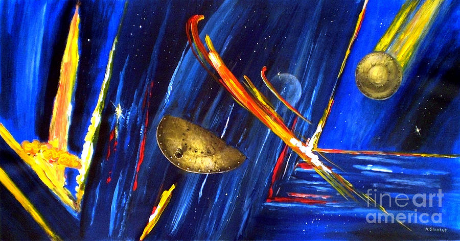 UFO Painting by Arturas Slapsys