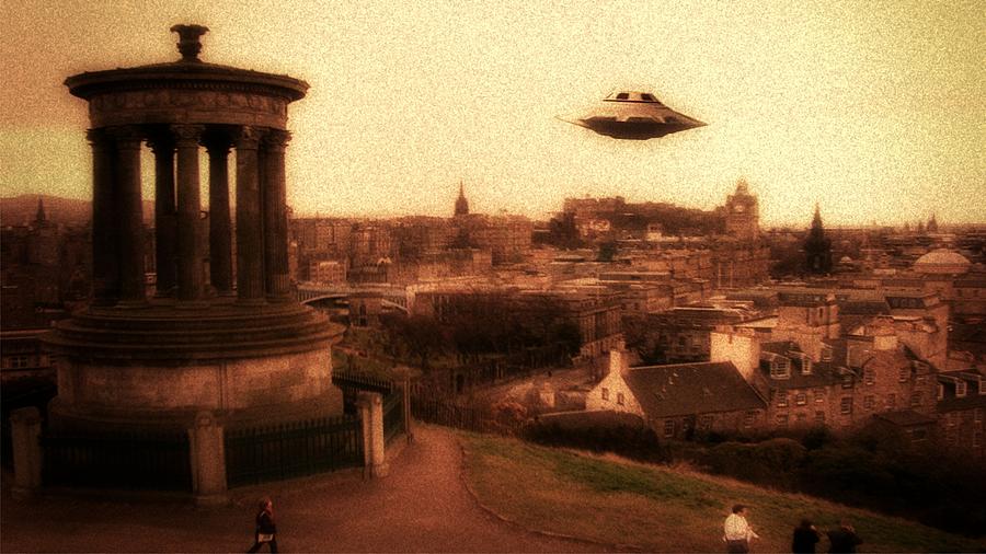 Fantasy Photograph - UFO Edinburgh by Esoterica Art Agency