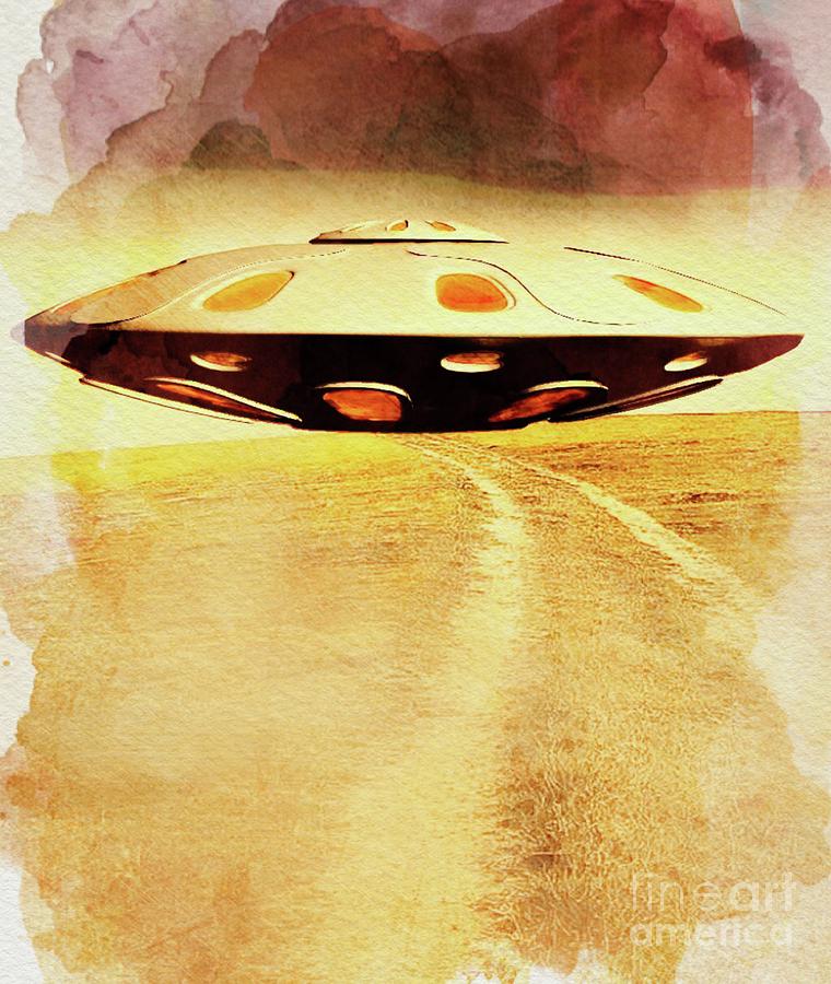 Ufo Hill Painting