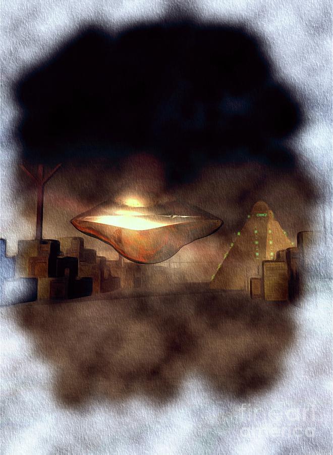 Ufo In Area 51 Painting