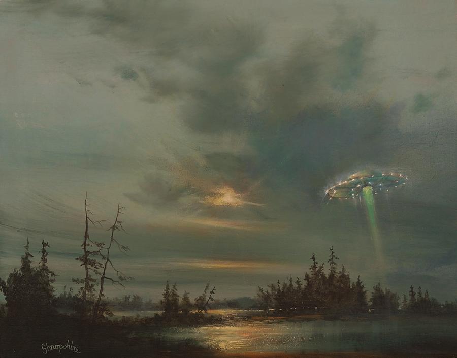 UFO Northern Exposure Painting by Tom Shropshire