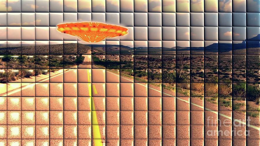 Ufo On The Road Digital Art
