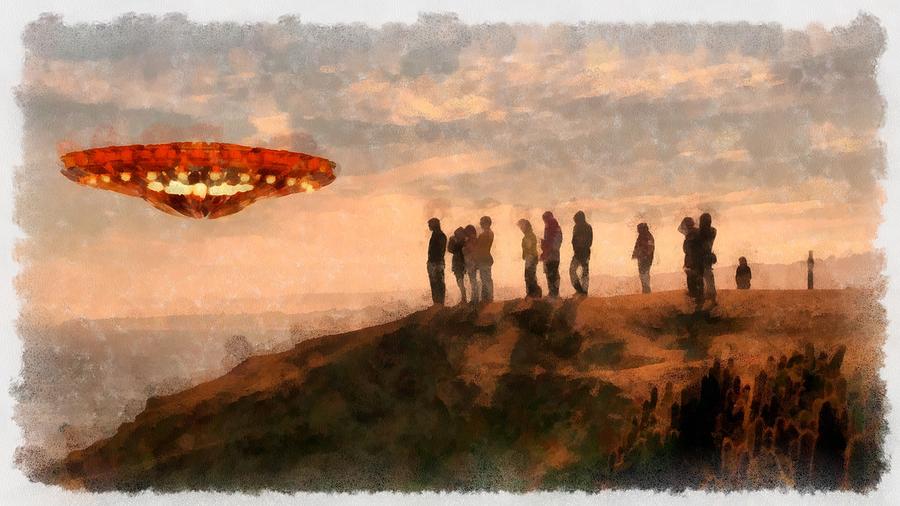 Fantasy Painting - UFO Spotting by Esoterica Art Agency