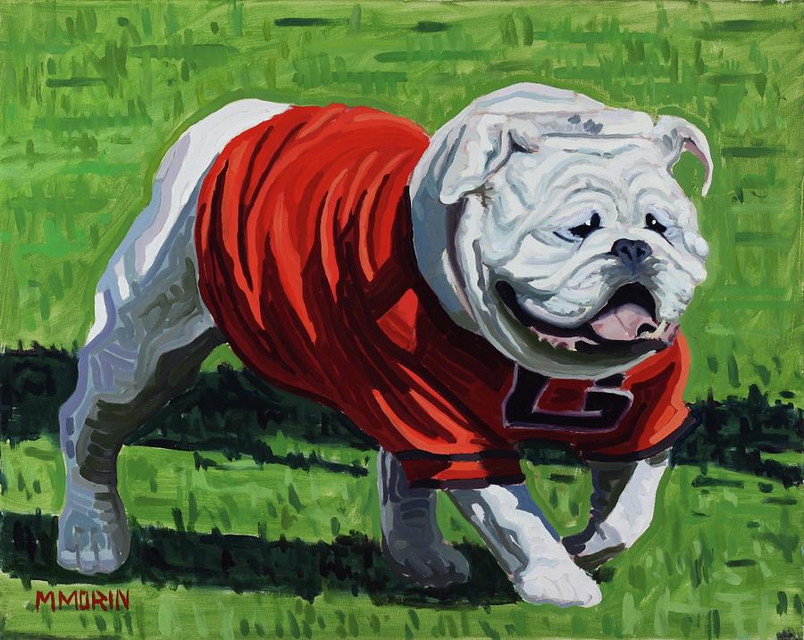 Uga The UGA Bulldog Painting By Miles Morin - Fine Art America