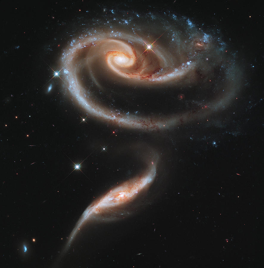 UGC 1810 and UGC 1813 in Arp 273 Photograph by NASA and the European Space Agency