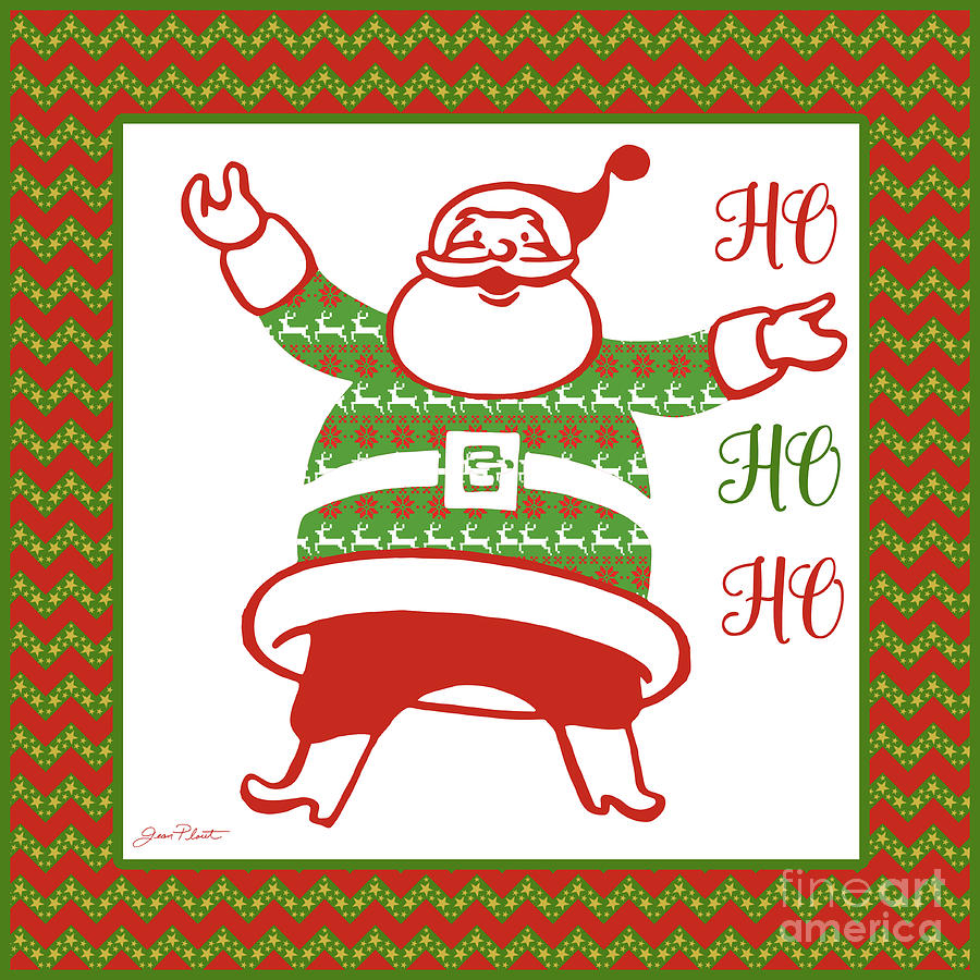 Christmas Digital Art - Ugly Christmas Sweater Santa-B by Jean Plout