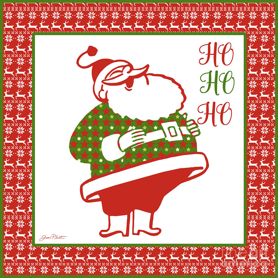 Ugly Christmas Sweater Santa-D Digital Art by Jean Plout