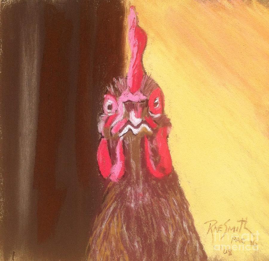 Ugly Rooster  Pastel by Rae  Smith