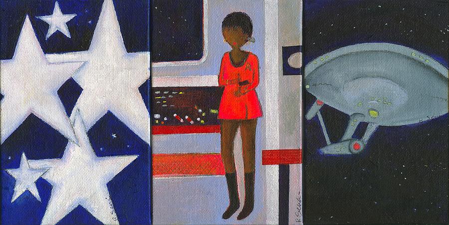 Uhura Stars in space Painting by Ricky Sencion