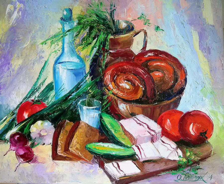 Ukrainian still life Painting by Olha Darchuk - Fine Art America