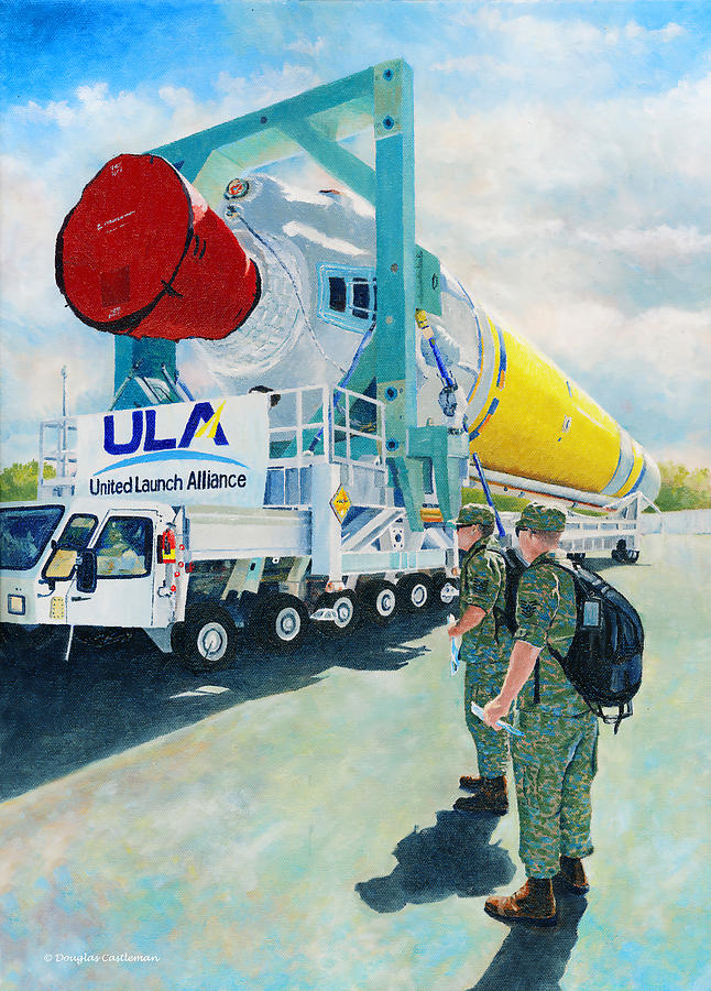 ULA Rocket Painting by Douglas Castleman