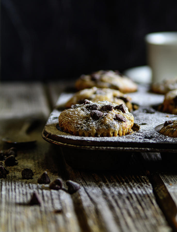 Ultimate Chocolate Chip Muffins Photograph by Deborah Klubertanz