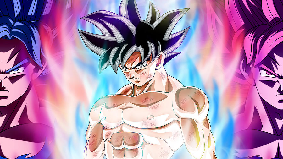 Super Saiyan God Blue Goku (Resurrection 'F'), an art print by Ty