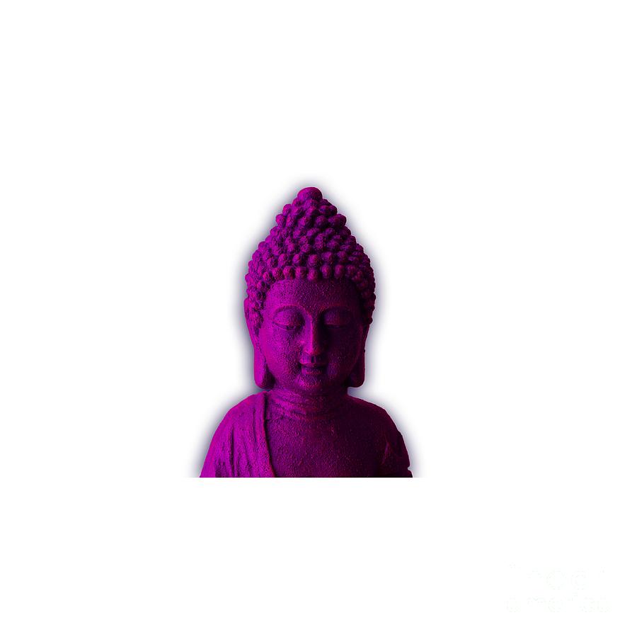 Ultra Violet Calm Buddha face Photograph by Kira Yan