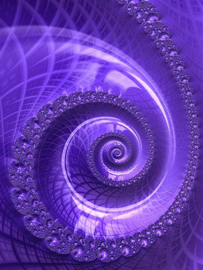 Ultra Violet Fractal Spiral Photograph by Matthias Hauser
