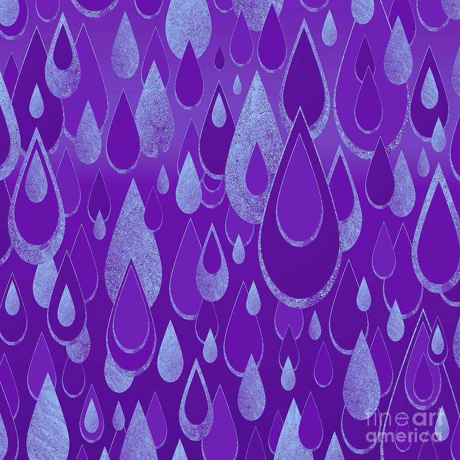 Ultra Violet Rain Digital Art by Zaira Dzhaubaeva
