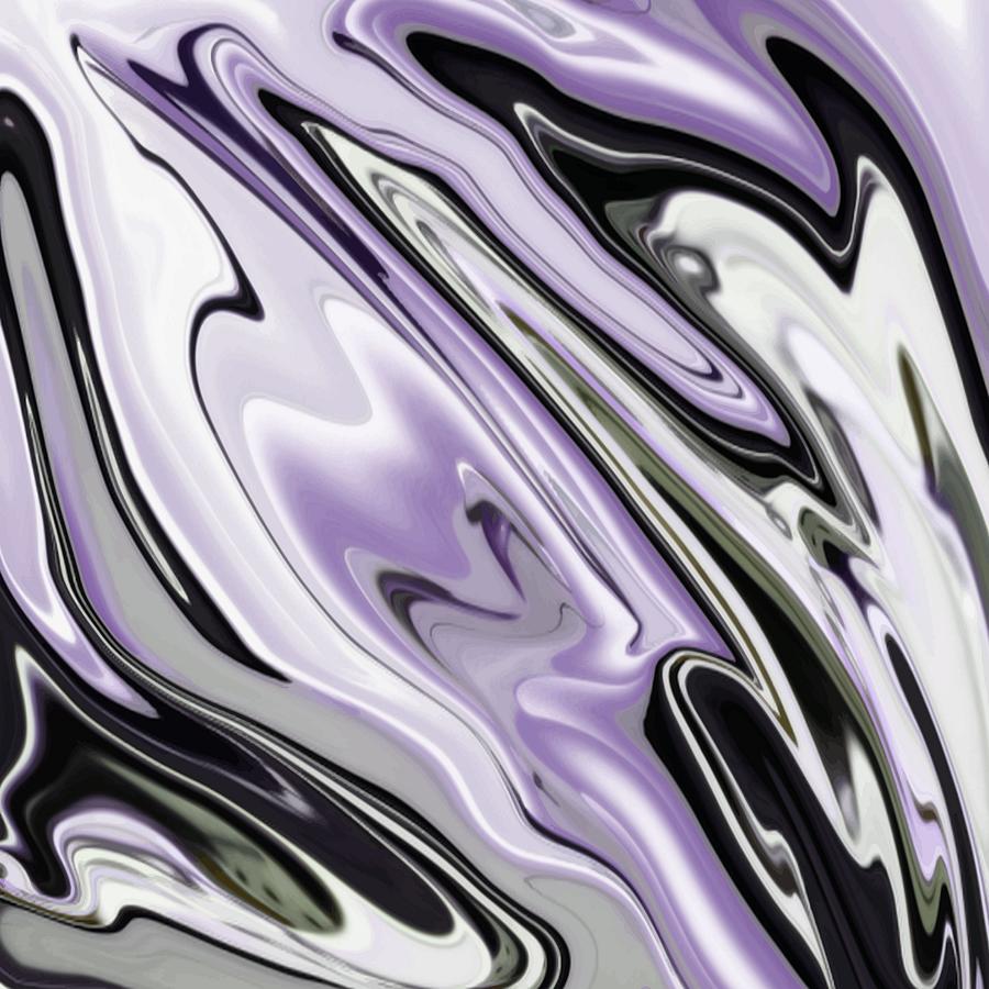 Ultra Violet Silver and Lilac Abstract Marble Vector Digital Art by Taiche Acrylic Art