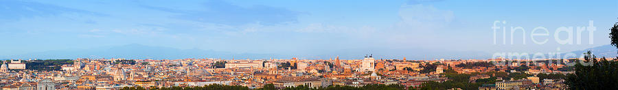 Ultra wide panorama of Rome Photograph by Michal Bednarek