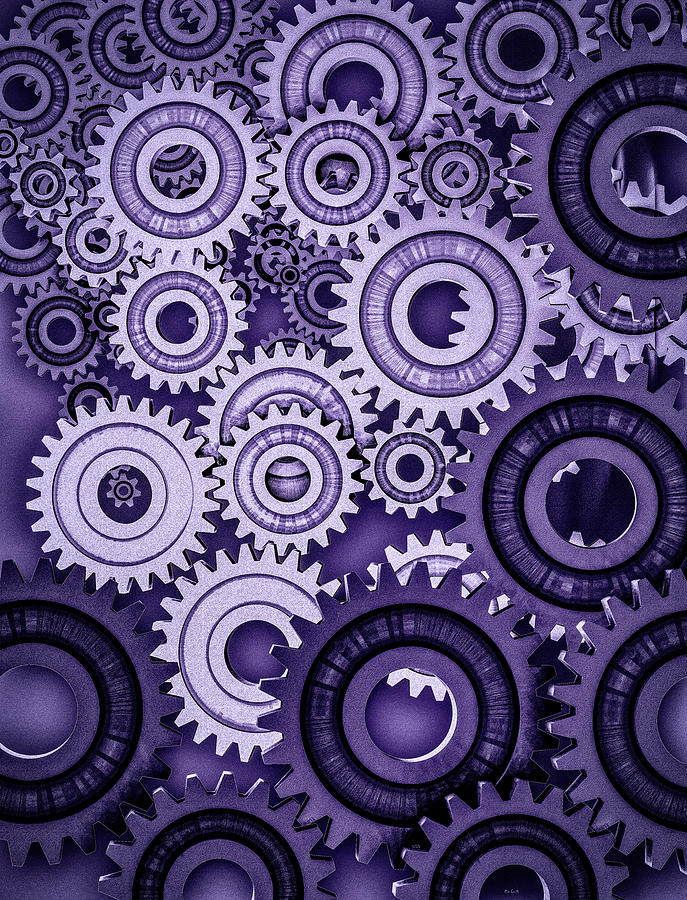 Ultraviolet Gears Photograph by Bob Orsillo