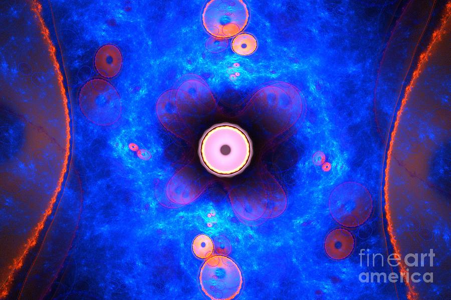 Abstract Digital Art - Ultraviolet Nebula by Kim Sy Ok