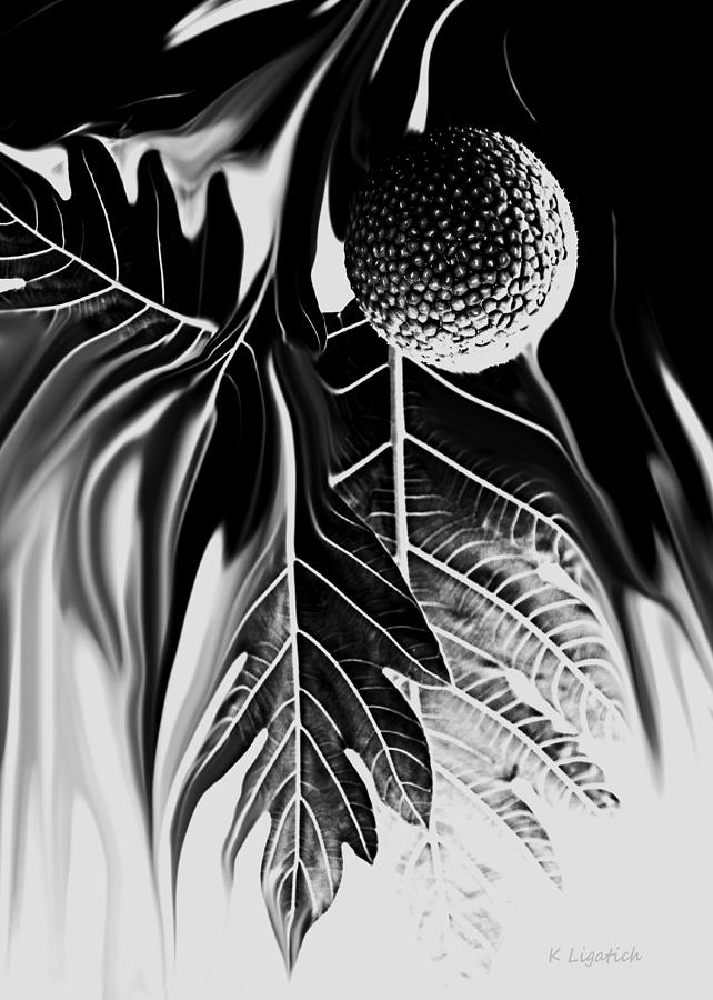 Ulu - Breadfruit Abstract Digital Art by Kerri Ligatich