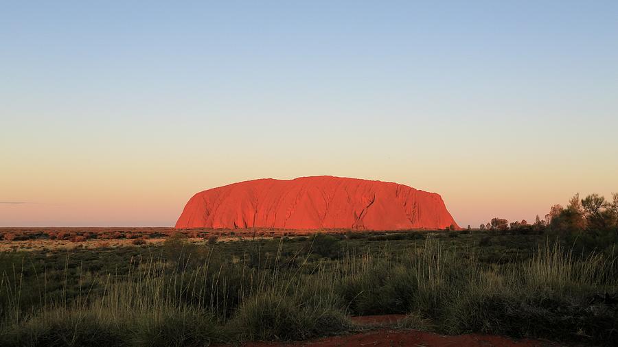Uluru At Sunset Photograph