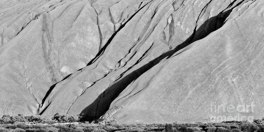 Uluru Close Up BW Photograph by Tim Richards