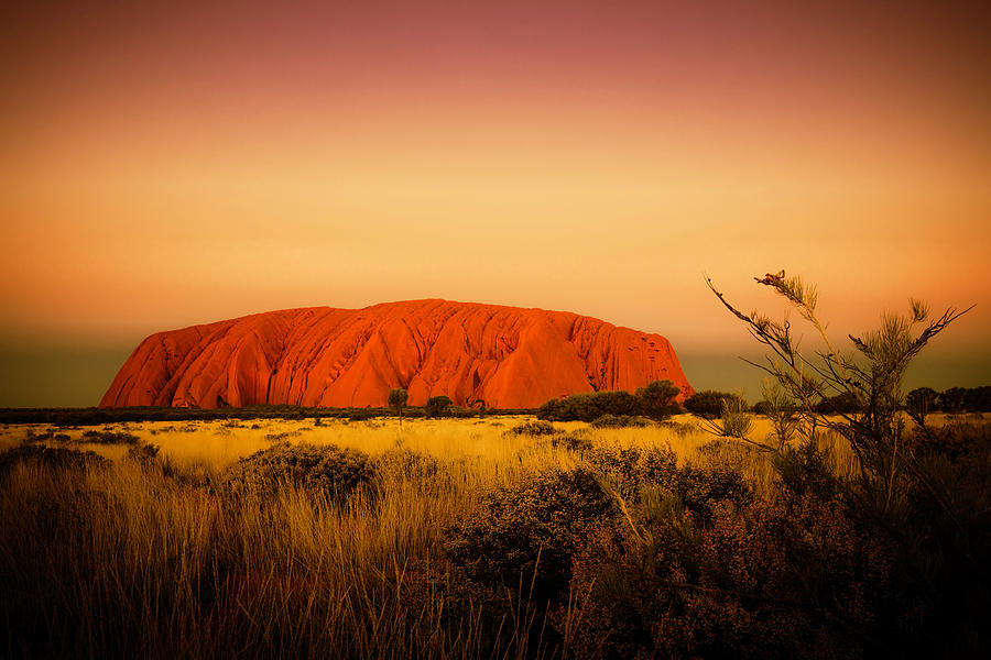Uluru Sunset Photograph by Chris Cousins