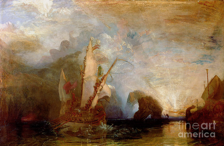 Boat Painting - Ulysses Deriding Polyphemus by Joseph Mallord William Turner