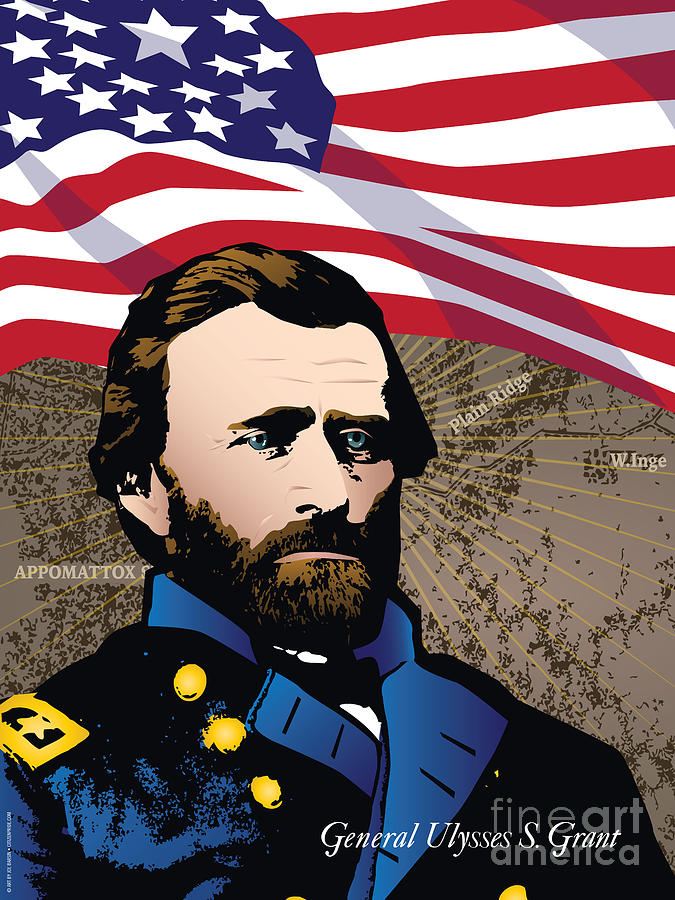 Ulysses S. Grant at Appomattox Digital Art by Joe Barsin