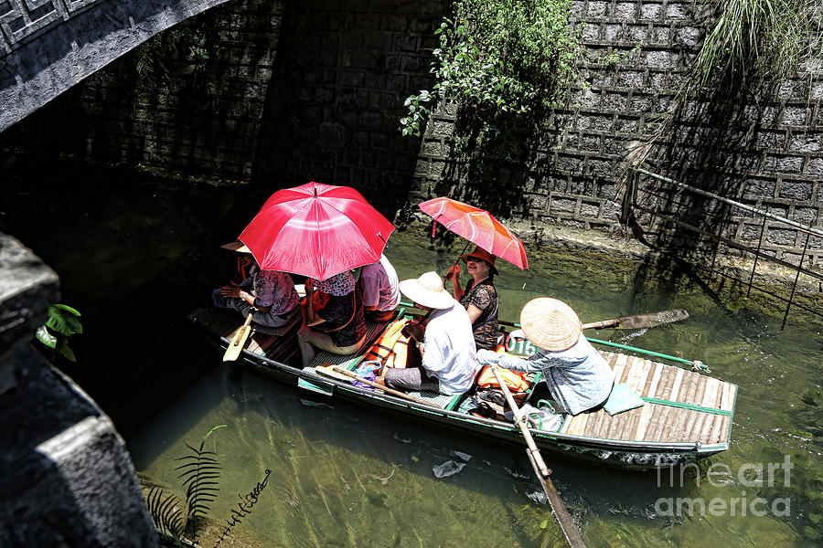 Landscape Photograph - Umbrella Hot Sun Vietnam  by Chuck Kuhn