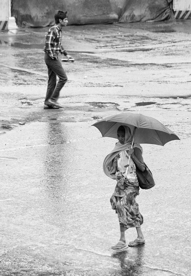Umbrella No Umbrella  Photograph by Prakash Ghai