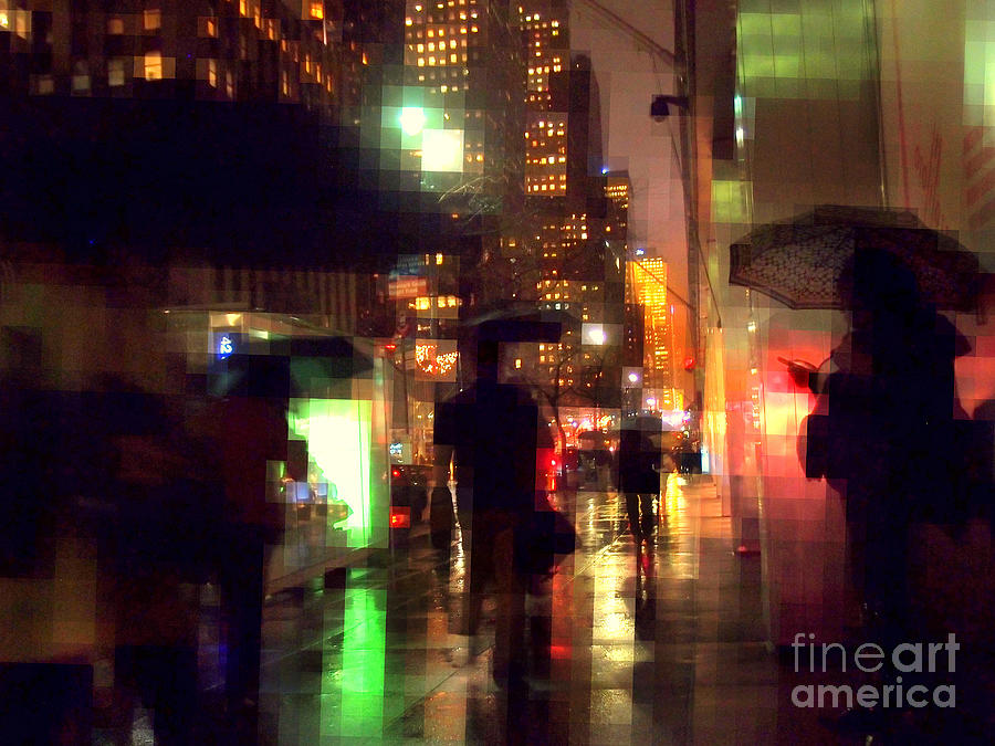 Umbrella Weather - New York in the Rain Photograph by Miriam Danar