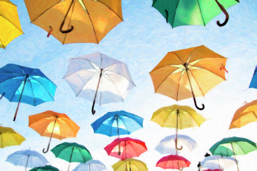 Umbrellas Digital Art by Giuseppe Cesa Bianchi