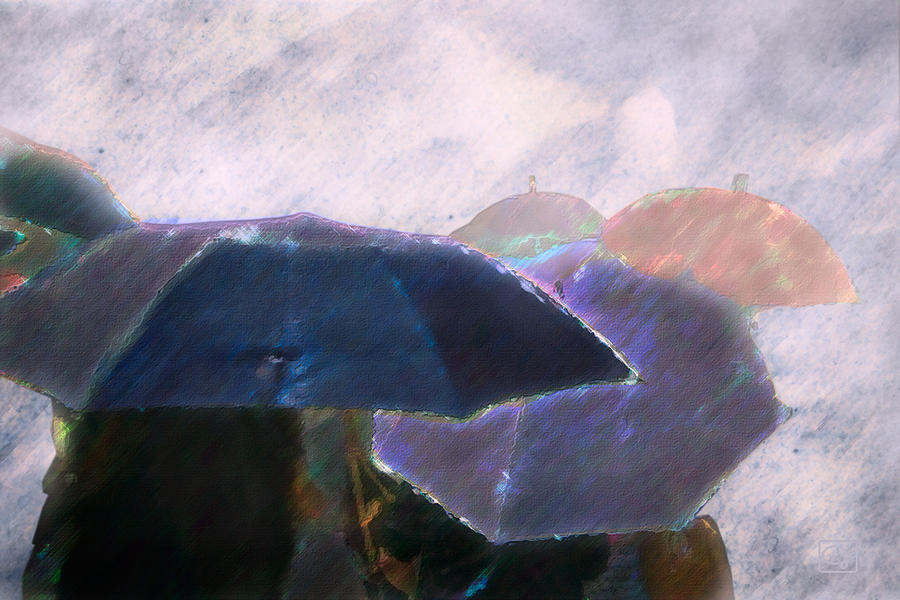 Umbrellas Digital Art by Jean Moore
