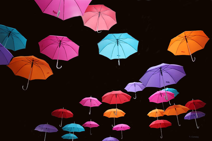 Umbrellas number 1 Photograph by Tom Conway