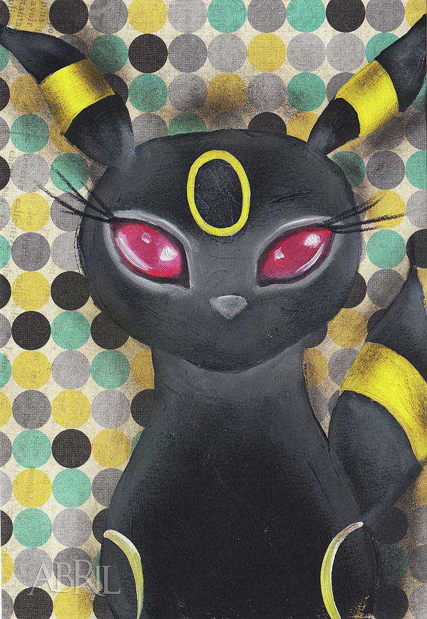 Umbreon Painting by Abril Andrade Griffith