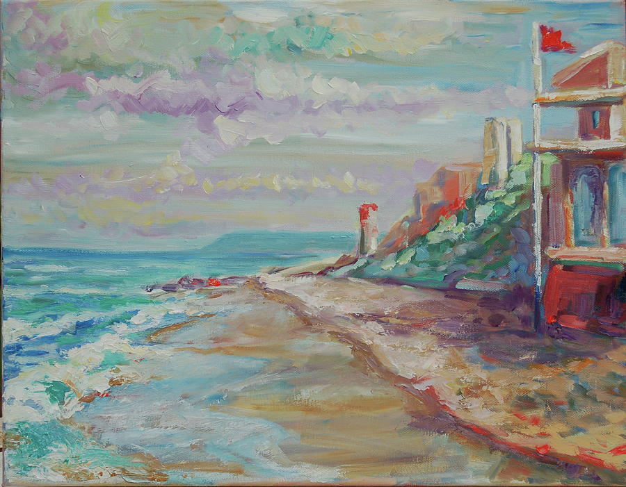 Umhlanga Light House and Beach Painting by Thomas Bertram POOLE