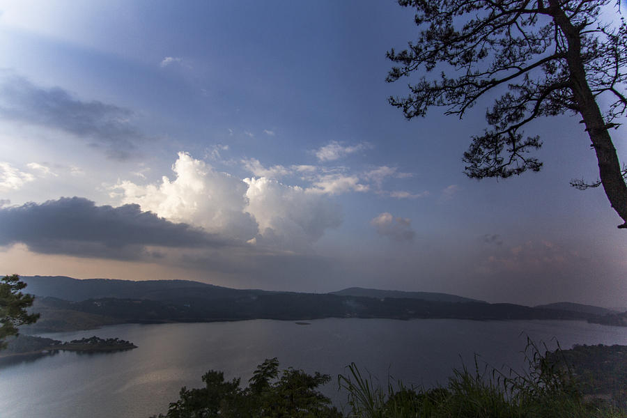 Sunset Photograph - Umiam Lake Shillong by Ramabhadran Thirupattur